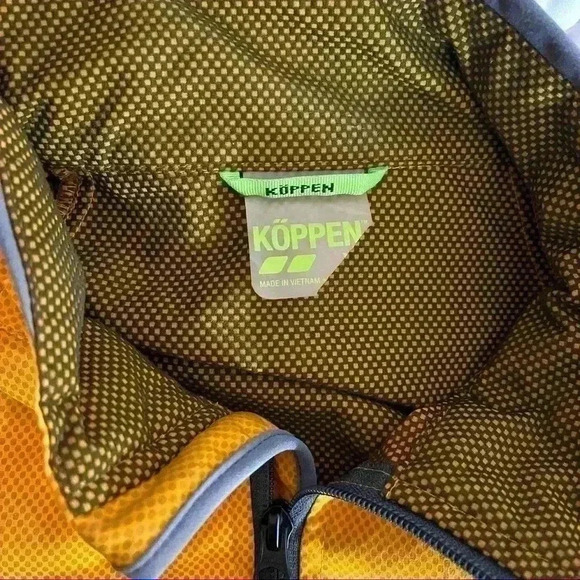 Koppen Orange Textured Full Zip Lightweight Cool Weather Jacket - Picture 9 of 11
